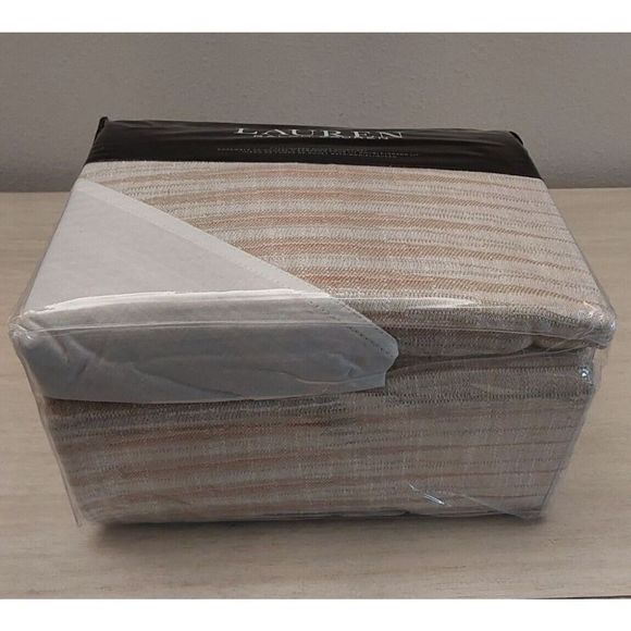 Ralph Lauren MASON GEO STRIPE Cream Multi Cotton Full Queen Duvet Cover Set - Picture 2 of 10
